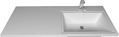 Corozo Тумба с раковиной Леон 110 R под стиральную машину белая – фотография-5